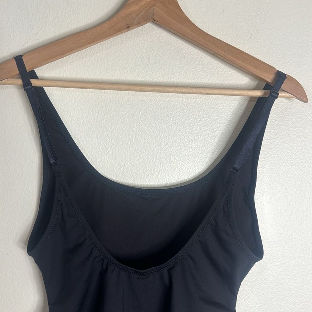 Black Scoop Neck One-Piece Swimsuit - Women's Swim - Picture 8 of 11